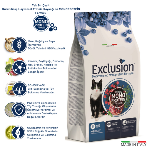 Exclusion - Exclusion Düşük Tahıllı Monoprotein Kitten Tavuk Etli Yavru Kedi Maması