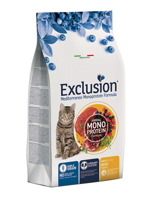 Exclusion Düşük Tahıllı Monoprotein Sığır Etli Yetişkin Kedi Maması