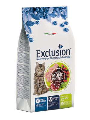 Exclusion Düşük Tahıllı Monoprotein Tavuklu Yetişkin Kedi Maması