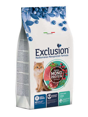Exclusion Düşük Tahıllı Monoprotein Ton Balıklı Kısırlaştırılmış Kedi Maması - Thumbnail