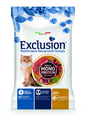 Exclusion Monoprotein Düşük Tahıllı Sığır Etli Yetişkin Kısırlaştırılmış Tester Kedi Maması
