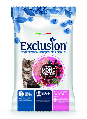 Exclusion - Exclusion Monoprotein Düşük Tahıllı Tavuklu Kitten Yavru Tester Kedi Maması