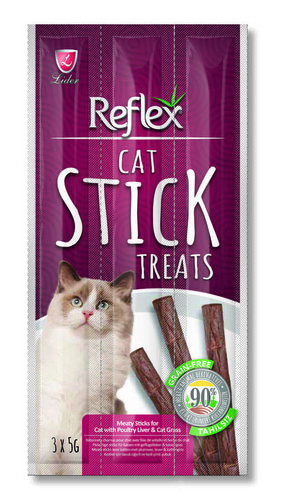 Reflex - Reflex Kümes Hayvanlı & Ciğerli Tahılsız Kedi Ödül Çubuğu